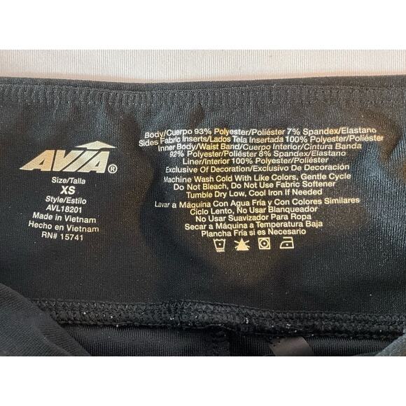 Women's Running Shorts Avia Size XS Shorts Lining  Attached Black with Gray Trim - Picture 3 of 5